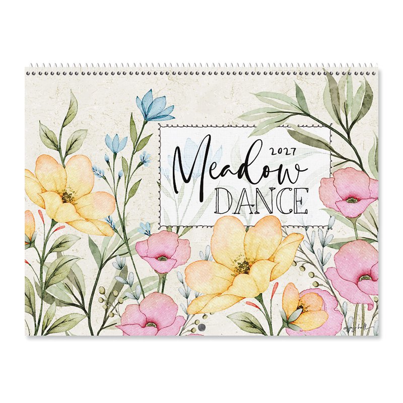 Current 2027 Spiral-Bound Wall Calendar - 12x9 Inches Closed, 18x12 Open, Large Monthly Office & Kitchen Organizer