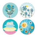 Current Spreading Cheer Seals (4 Designs) – Set of 24 1.5" Envelope Seals – Cheer