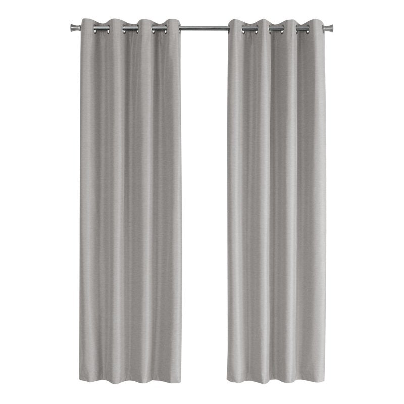 Thermal Insulation Grommet Curtain Panel Set - Grey, 54x84 Inches