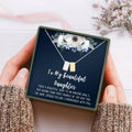 Personalized Mom Necklace Cube Pendant with Card - Mother's Day Gift for Women