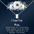 Personalized Mother Daughter Necklace with Heartfelt Card - Silver or Rose Gold