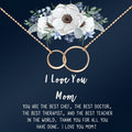 Mother Daughter Necklace with Custom Card - Silver or Rose Gold Infinity Jewelry