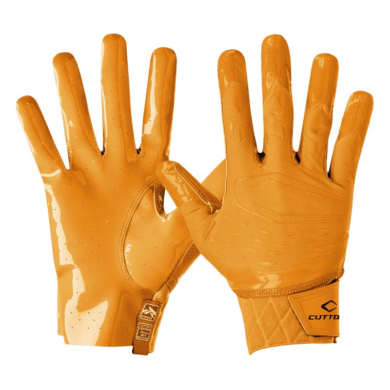 Football Receiver Gloves with Grip and Breathability - Adult L Solid Gold