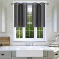 2-Piece Short Window Curtain Set with Foam Backing Grommet Panels - Kitchen Privacy