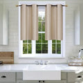 2-Piece Short Window Curtain Set with Foam Backing Grommet Panels - 28x36 inches, Multiple Colors
