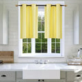 2-Piece Short Window Curtain Set with Grommets - Foam Backed Privacy Panels for Kitchen & Small Windows