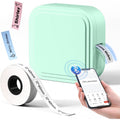 Portable Bluetooth Label Maker - Thermal Printer for Home & Office, Green