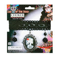 Day of the Dead Cameo Choker Necklace - Gothic Jewelry Accessory