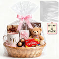 Large Clear Cellophane Gift Bags 30x40 Inch - Bulk Pack of 5 Heavy Duty Wraps for Baskets & Party Favors