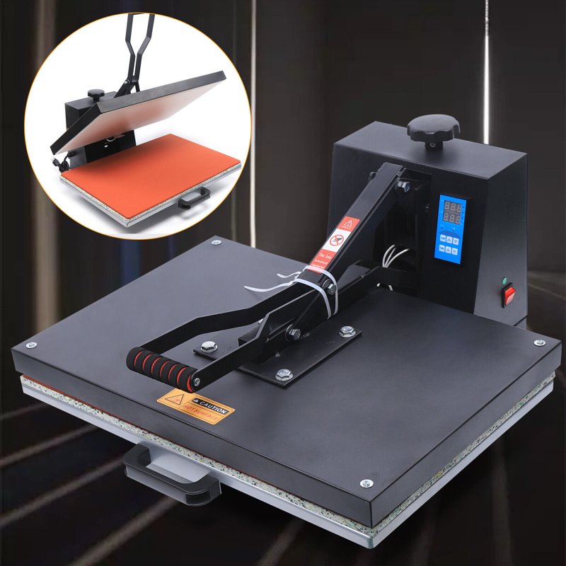Clamshell Heat Press Machine 2800W LCD Display Flat Plate 110V for Crafts & Printing