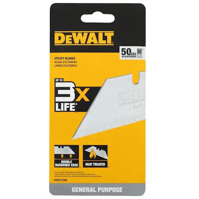 Utility Knife Blades 50-Pack - Heavy Duty Replacement Blades for Standard Utility Knives