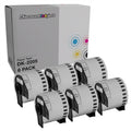 6 Pack White Label Tape Compatible with Brother QL Label Makers - 2.4 in x 100 ft