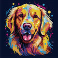 Diamond Painting Kit for Kids & Adults - Colorful Labrador Design, 10x10 Inches