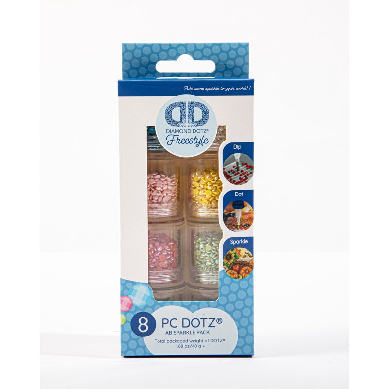 Diamond Dotz AB Sparkle Diamond Painting Accessories - 8 Color Cylinders