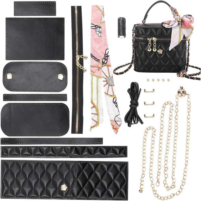 DIY Leather Crossbody Bucket Bag Making Kit - Handmade Shoulder Purse Accessories