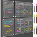 Magnetic Refrigerator Whiteboard Calendar Set - Dry Erase Planner & Memo Board with Markers