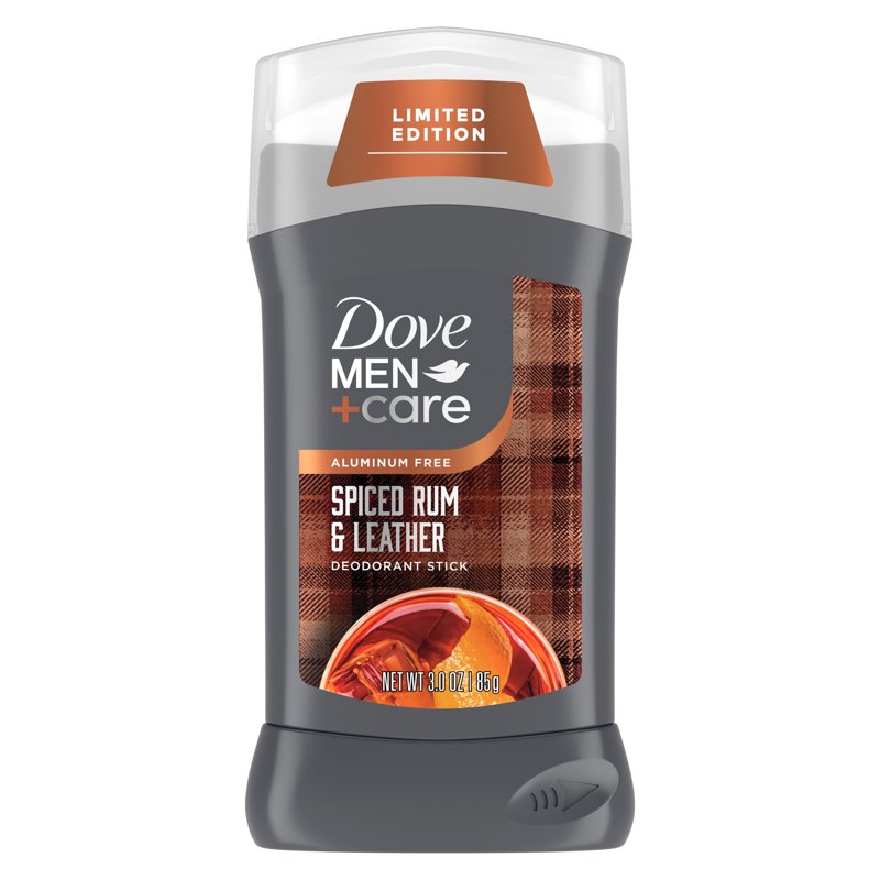 Men's Spiced Rum & Leather Deodorant Stick - Long-Lasting, Aluminum-Free