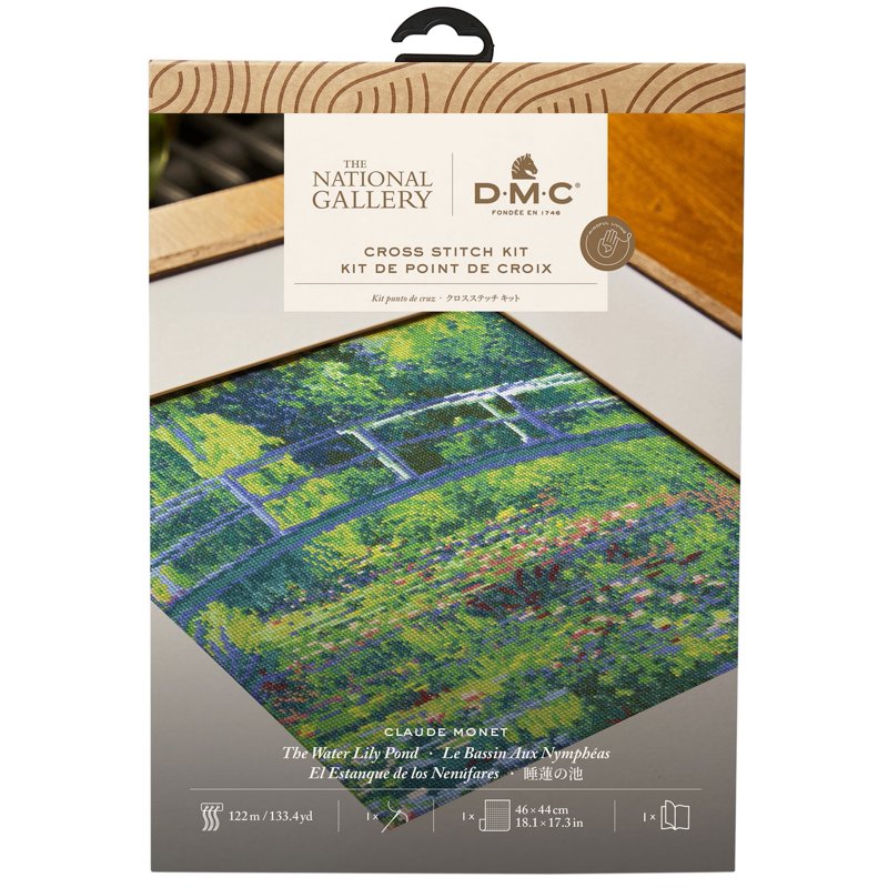 Cross Stitch Kit Water Lily Pond Monet - Advanced Embroidery Pattern