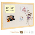 Double-Sided Bulletin Board 18x24 Inches Linen Cork Wall Decor Office Home Kitchen