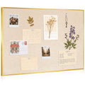 Linen Bulletin Board with Gold Frame - Wall Cork & Fabric Organizer