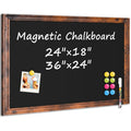 Large Magnetic Chalkboard Wall Sign - Rustic Blackboard for Kitchen, Office, Restaurant & Home Decor, 24x18 Inches