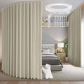 Room Divider Curtain Set with Track - Blackout Noise Insulation Partition Wall