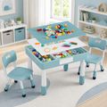 Kids Activity Table and Chair Set with Storage - 4-in-1 Multi-Use Play Desk