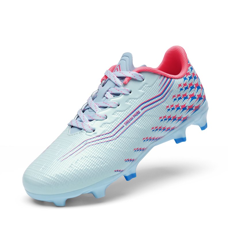 Dream Pairs Kids Soccer Cleats High-Speed Lightweight Football Shoes - Light Blue Pink, Variation 6