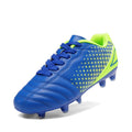Dream Pairs Kids Soccer Cleats - Royal Blue Neon Green Lightweight Football Shoes