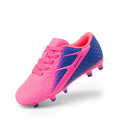 Dream Pairs Kids Soccer Cleats - Ground Kids Football Training Shoes Blue/Pink