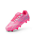 Dream Pairs Kids Soccer Cleats - Youth Firm Ground Football Shoes, Hot Pink