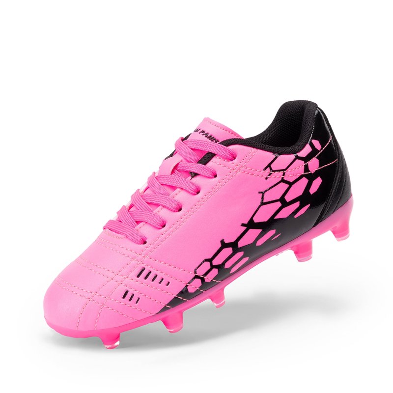 Dream Pairs Kids Soccer Cleats - Pink/Black Youth Football Shoes for Boys & Girls