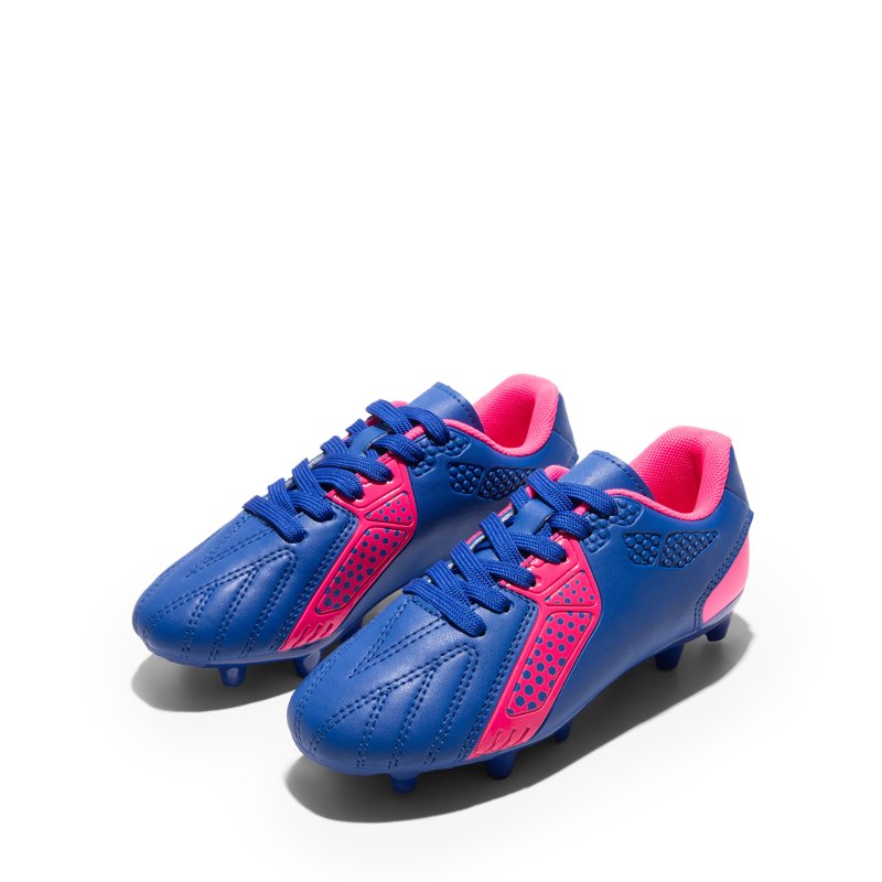 Dream Pairs Kids Cleats Soccer Shoes Royal Blue Fuchsia - 10 Toddler