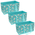 Large Collapsible Storage Totes Set of 3 - All-Purpose Reusable Carry Bags