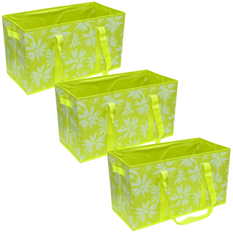 Large Collapsible Tote Bags Set - All-Purpose Reusable Storage & Shopping Totes
