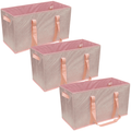 Large Collapsible Tote Bags 3-Pack - All-Purpose Storage & Shopping Totes