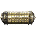 Mini Cryptex Lock Box for Jewelry & Gifts - Password Cylinder, Antique Bronze & Black