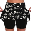 Women’s Floral Print Flared Skort with Built-in Shorts - Casual & Versatile