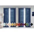 Semi-Sheer Linen Look Grommet Top Curtain Set of 4 - 54 x 84 Inches