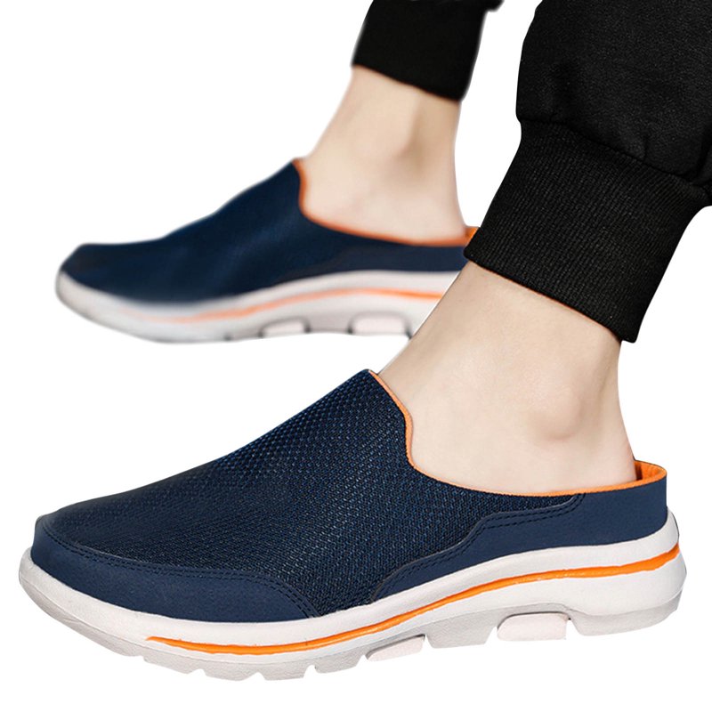 Men's Slip-On Mule Shoes - Comfortable Backless Sneakers for Walking and Running
