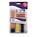 Sketching Pencils Set with Pastels Charcoal & Accessories - Art Kit for Beginners