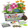 Kids Flower Growing Kit with Paintable Planter and Seeds - Gardening & Art Craft Set for Ages 4-12