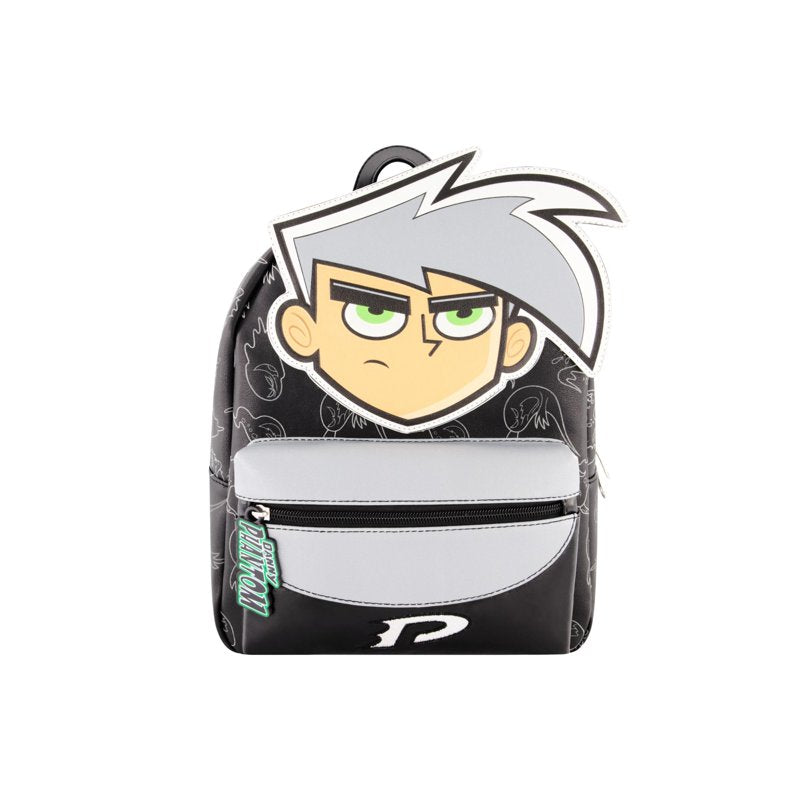 Danny Phantom Mini Backpack - Small Travel Bag with Adjustable Straps, Black, 11 Inch