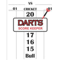 Darts Score Pad - 100 Score Sheets for Dart Games & Scorekeeping