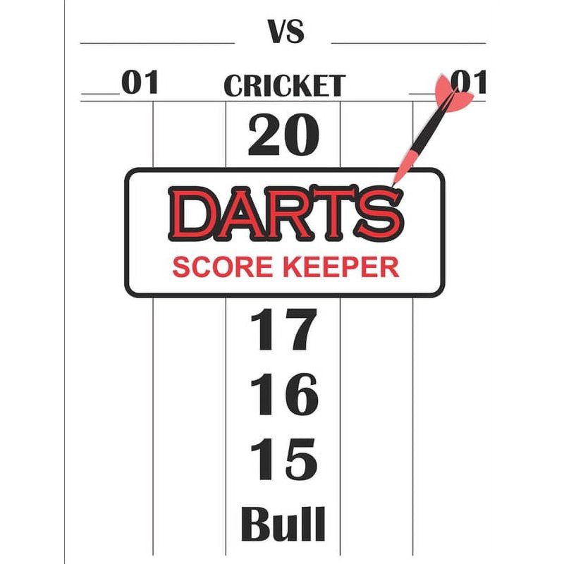 Darts Score Pad - 100 Score Sheets for Dart Games & Scorekeeping