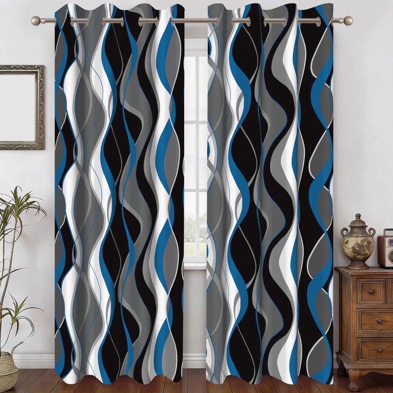 Blackout Curtains Set of 2 - Room Darkening Drapes for Bedroom & Living Room, 52x84 Inches