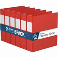 Premium 6-Pack 3-Ring Binders for Office and School Organization