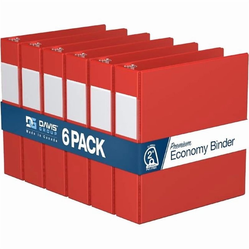 Premium 6-Pack 3-Ring Binders for Office and School Organization