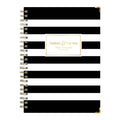 Hardcover Notebook 5.75x8.5 Day Designer for Blue Sky Black Stripe