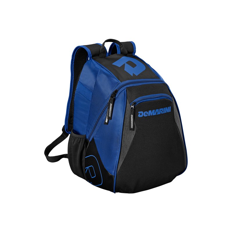 Junior Sports Backpack with Helmet and Bat Sleeves - Royal, Black, White